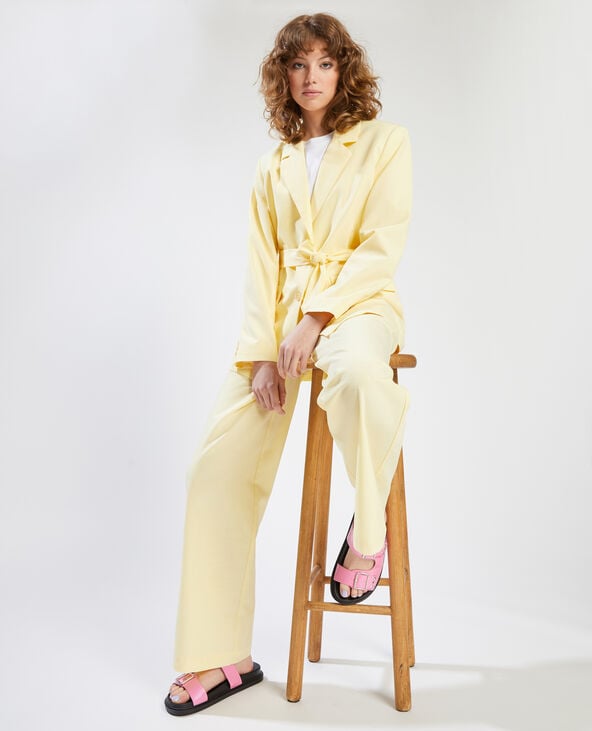 Blazer à ceinture jaune - Pimkie