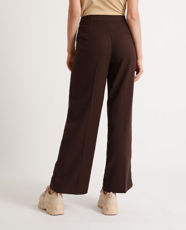 Pantalon large marron - Pimkie