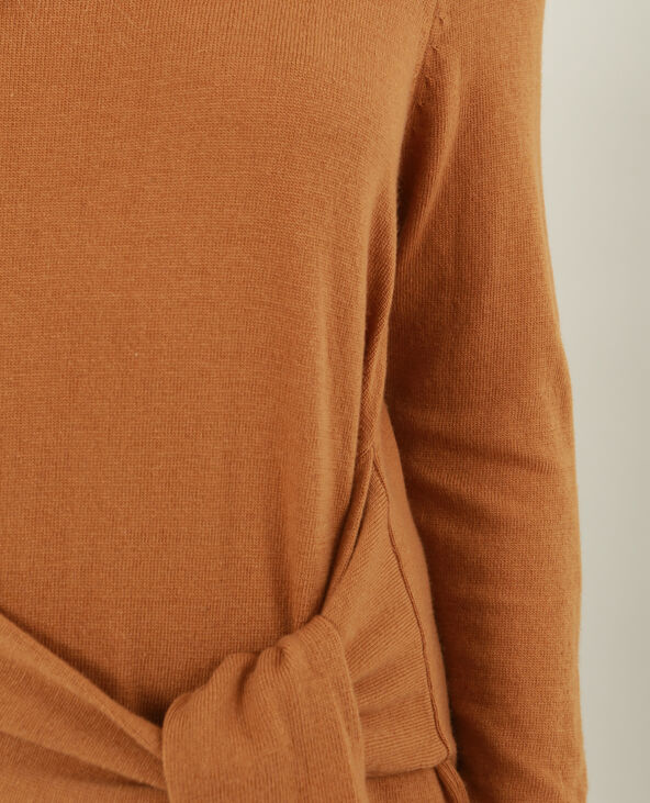 Robe pull à nouer camel - Pimkie