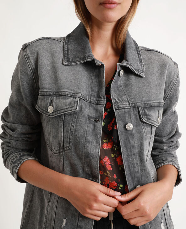Veste en jean longue