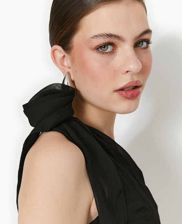 Top asymétrique one shoulder avec fleur noir - Pimkie