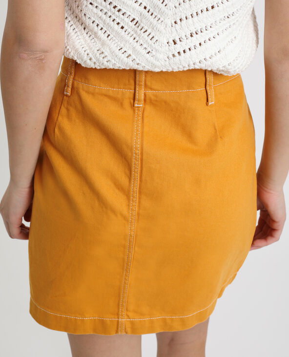 Jupe en jean jaune ocre - Pimkie