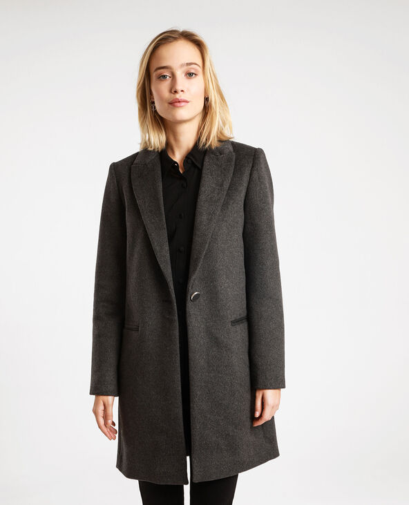 Manteau drap de laine droit