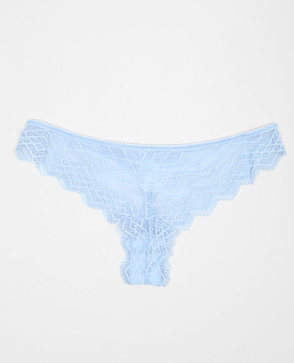 Tanga dentelle bleu - Pimkie