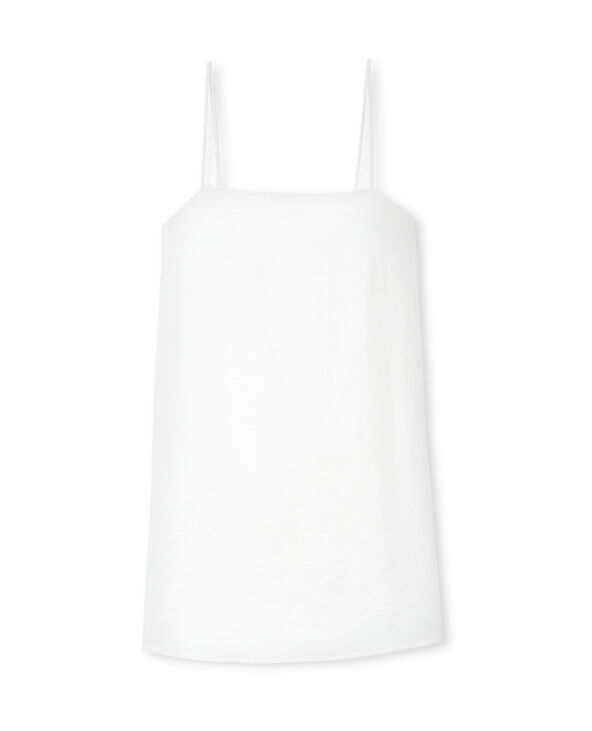 Robe courte avec bretelles à nouer blanc - Pimkie