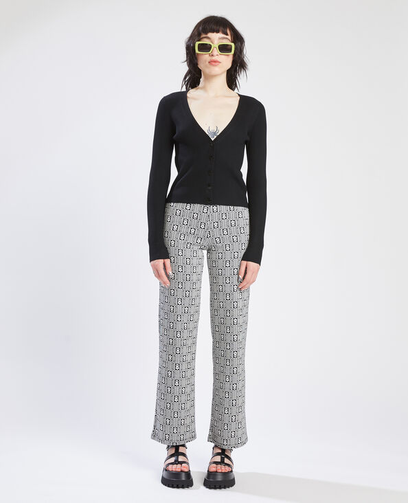 Gilet maille côtelée noir - Pimkie