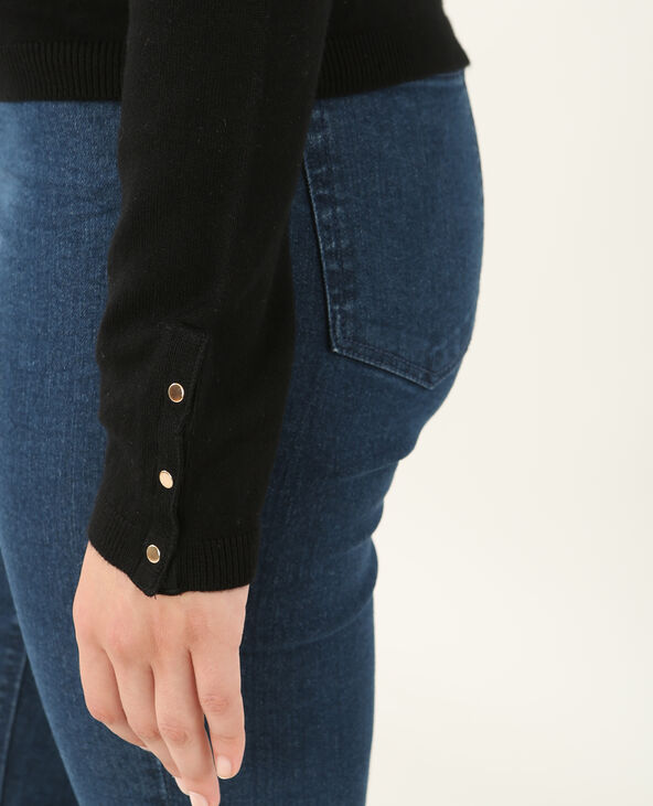 Pull à pressions noir - Pimkie