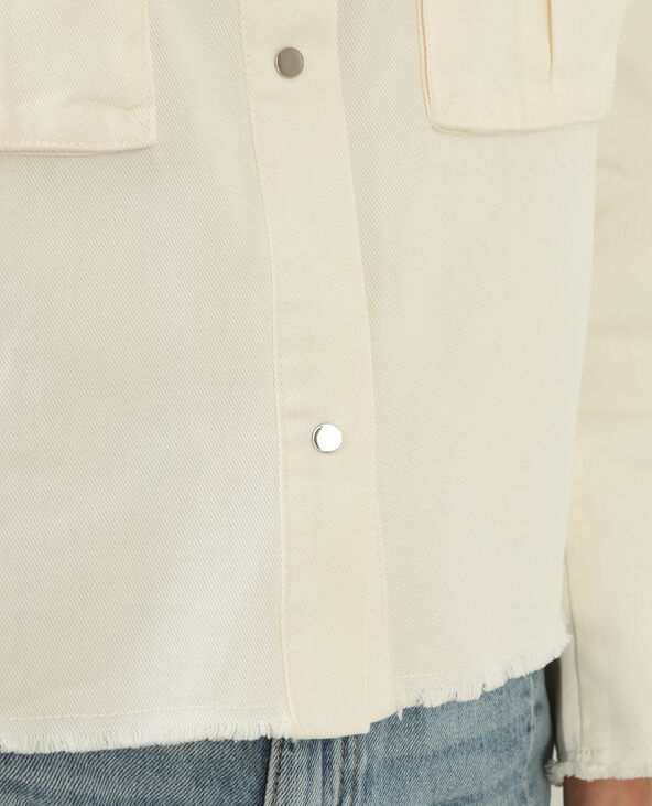Veste denim blanche blanc - Pimkie