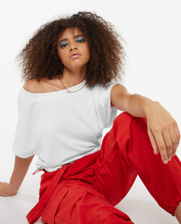 T-shirt ample avec grandes emmanchures blanc - Pimkie