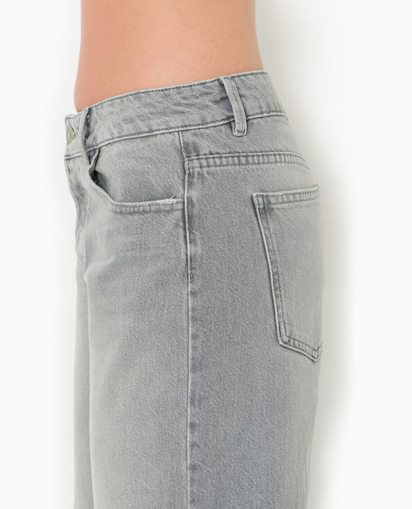 Jean droit taille basse blanc - Pimkie