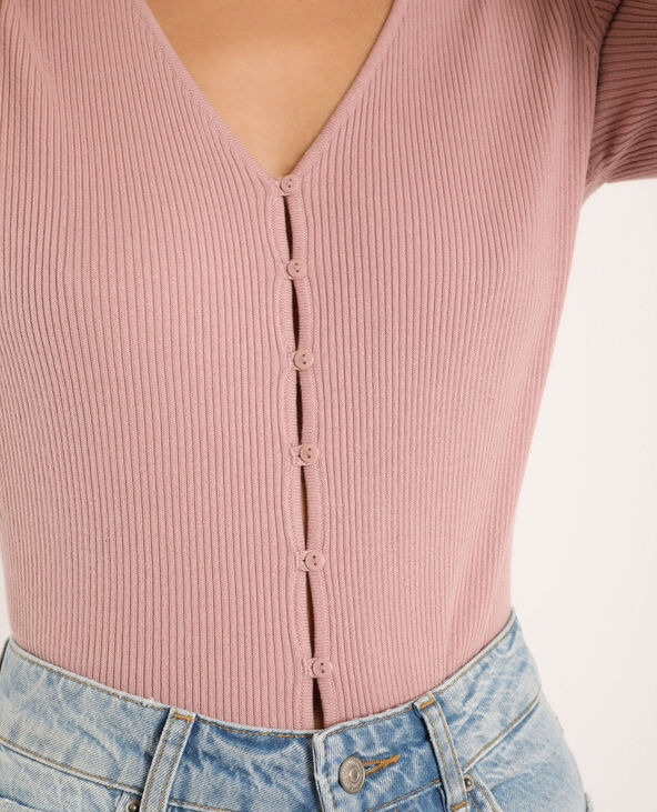 Gilet côtelé rose clair - Pimkie