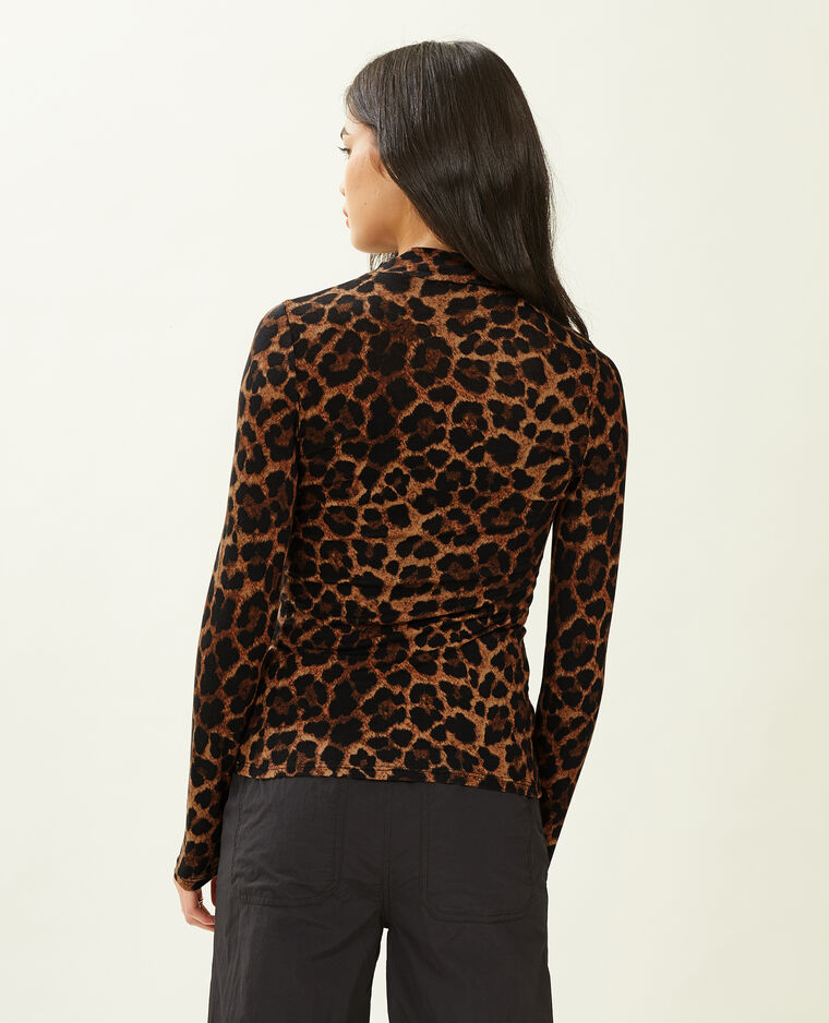 Top manches longues col montant camel - Pimkie