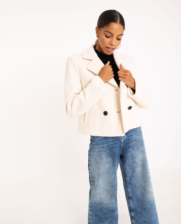 Manteau court écru - Pimkie