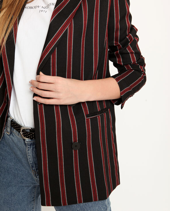 Blazer à rayures noir - Pimkie