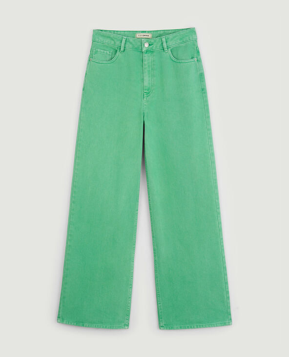Jean wide leg couleur vert - Pimkie