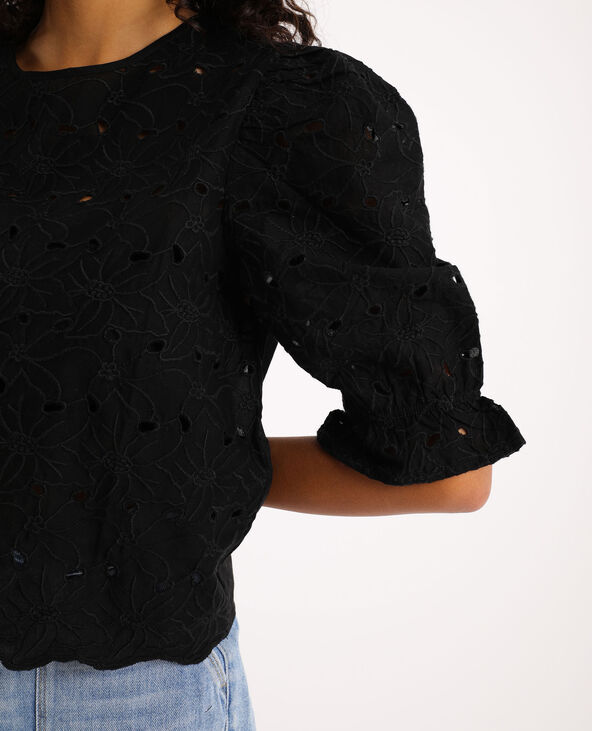 Blouse broderie anglaise noir - Pimkie