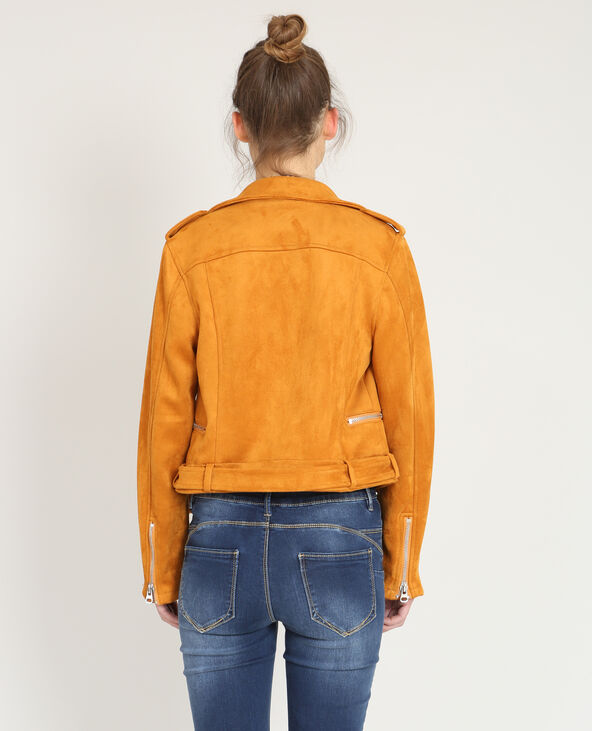 Veste style perfecto suédine camel - Pimkie
