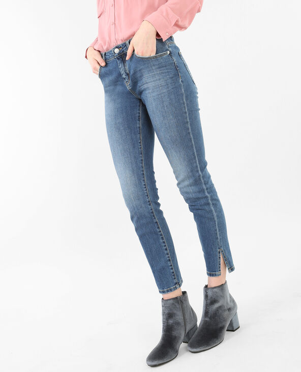 Jean skinny 7/8 fentes chevilles bleu marine - Pimkie