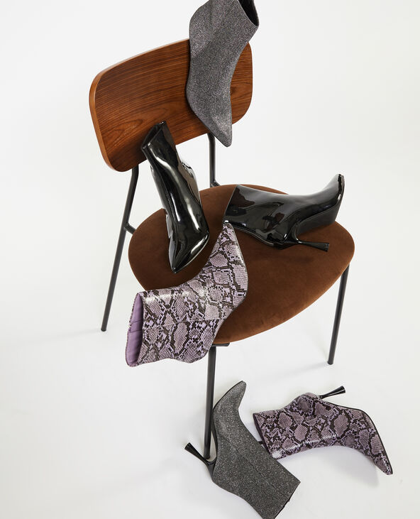 Boots pointues en maille textile avec lurex argenté - Pimkie