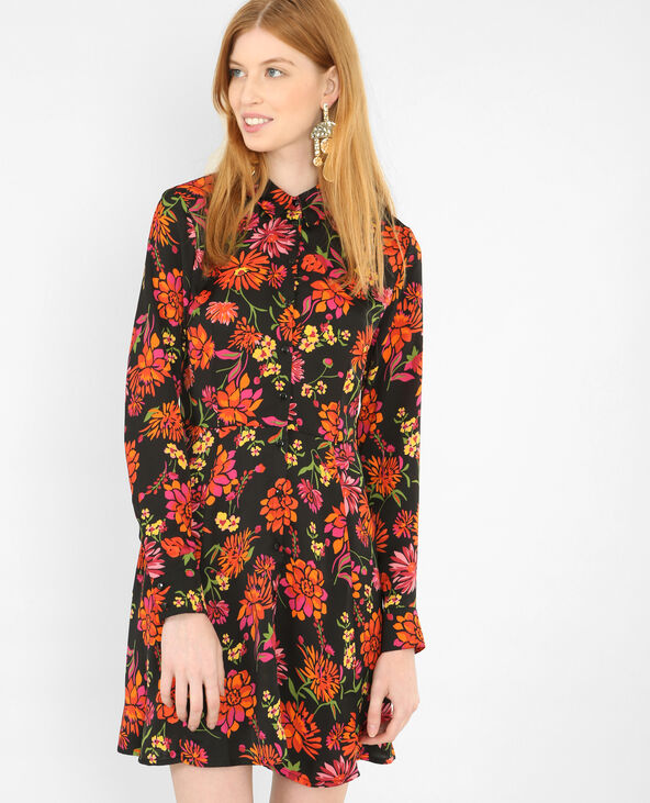 Robe chemise imprimée noir - Pimkie