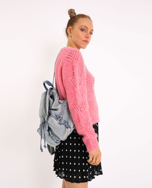 Gilet torsadé rose fluo - Pimkie