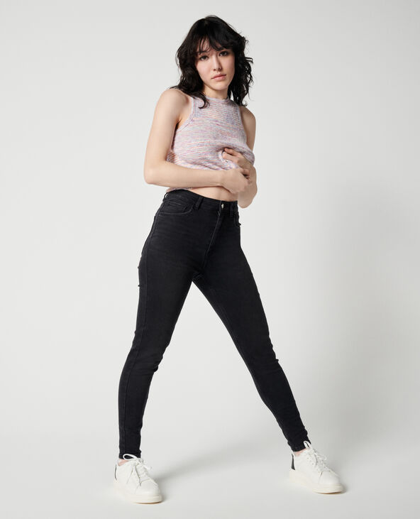 Jean skinny taille haute noir - Pimkie