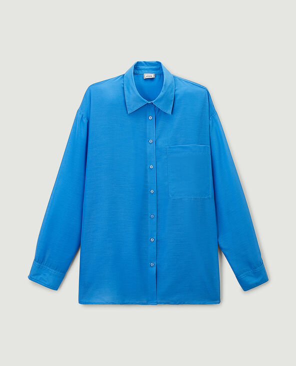 Chemise fluide bleu électrique - Pimkie
