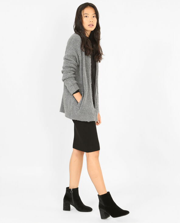 Long gilet zippé gris chiné - Pimkie