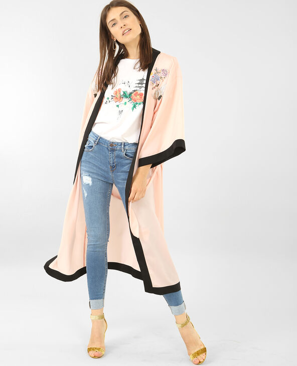 T-shirt manches courtes brodé blanc - Pimkie