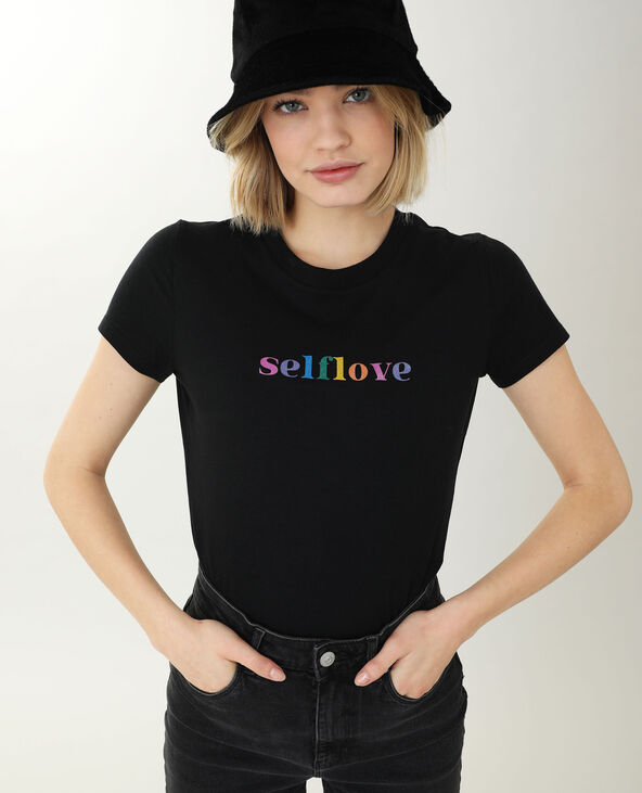 T-shirt manches courtes noir - Pimkie