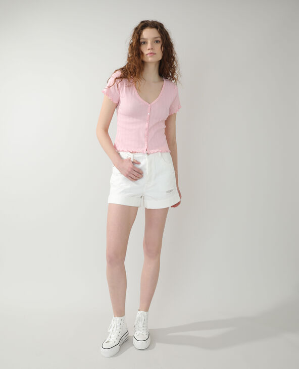 Gilet ajouré rose - Pimkie
