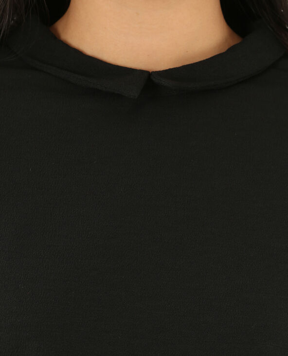 Pull à col Claudine noir - Pimkie