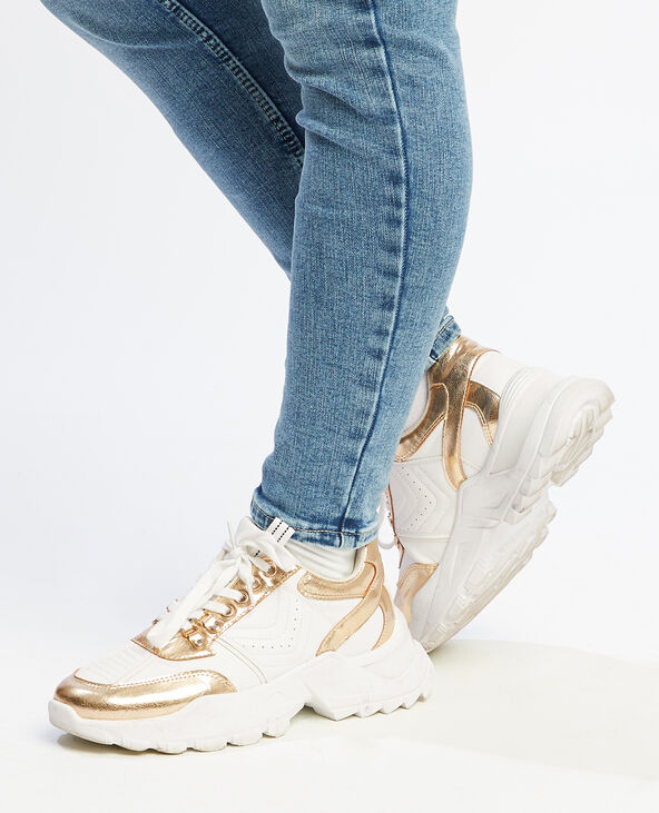 Sneackers chunky doré - Pimkie