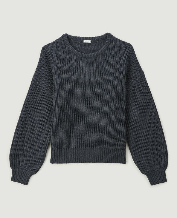 Pull grosse maille gris - Pimkie