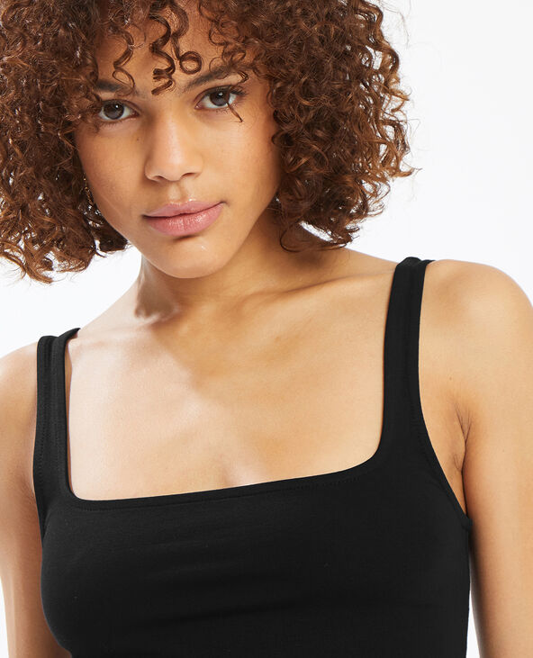 Débardeur encolure carrée noir - Pimkie