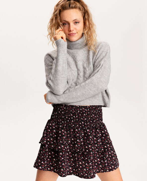 Pull col roulé torsadé gris chiné - Pimkie