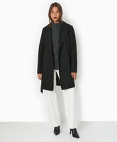Manteau mi-long avec ceinture