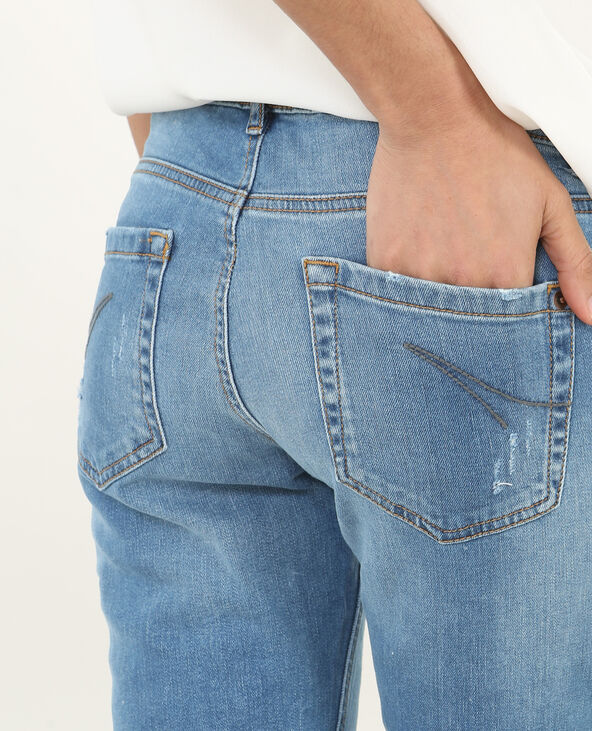 Jean skinny 7/8 destroy bleu foncé - Pimkie