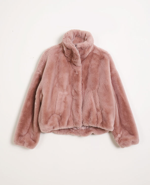 Blouson en fausse fourrure beige - Pimkie