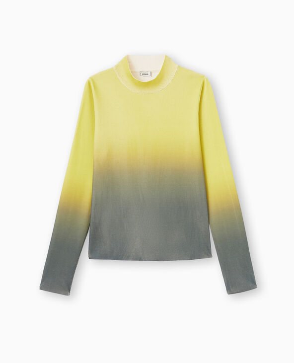 Pull col montant avec dégradé vert anis - Pimkie