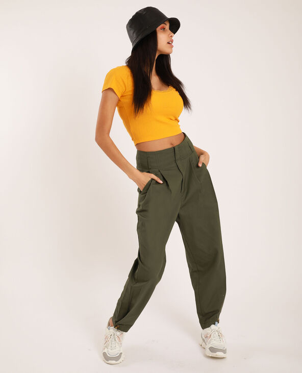 Pantalon à plis taupe - Pimkie