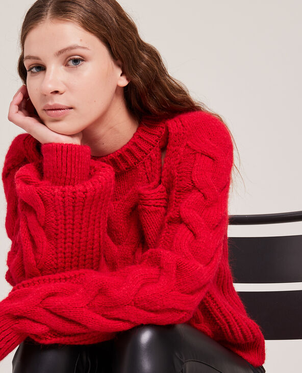 Pull grosse maille avec decoupes