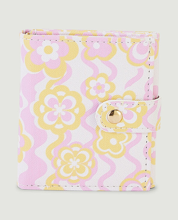 Porte-monnaie motif fleurs rose - Pimkie