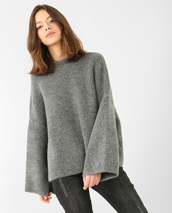Pull gris hotsell oversize