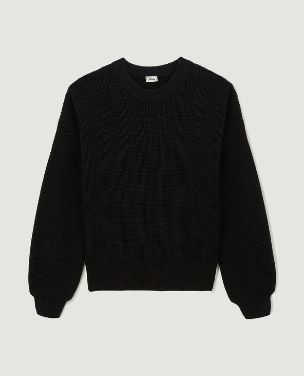 Pull col rond noir - Pimkie