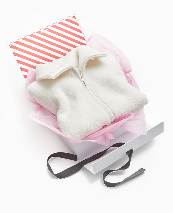 Veste zippée en sherpa écru - Pimkie