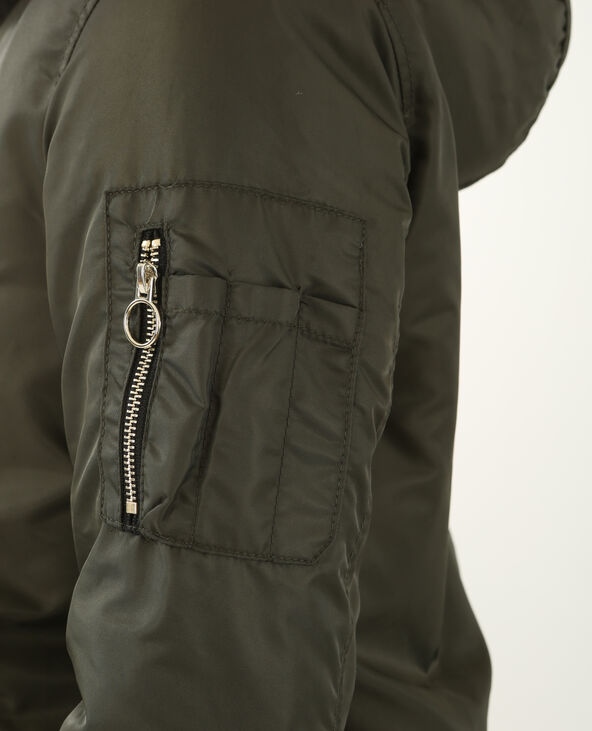 Bomber à capuche vert kaki - Pimkie