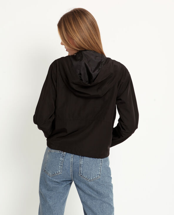 Coupe-vent à capuche noir - Pimkie