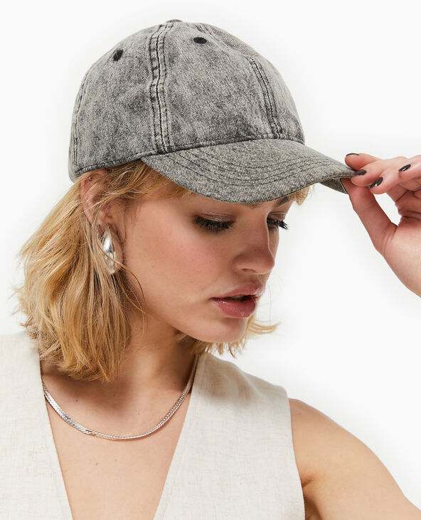 Casquette en jean délavé noir - Pimkie
