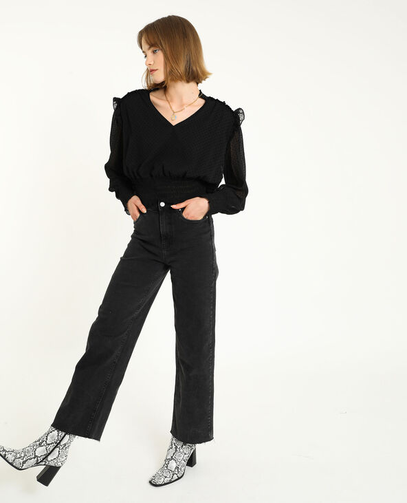 Blouse plumetis noir discount zara